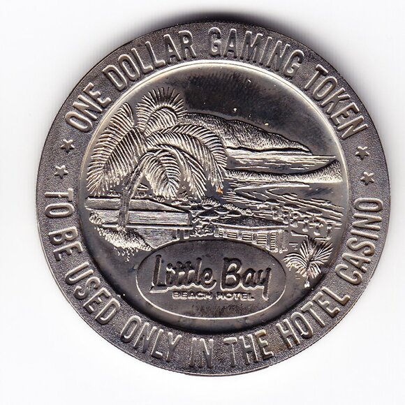 Little Bay Beach Hotel Netherlands Antilles One Dollar Gaming Token (b58) - Picture 2 of 2